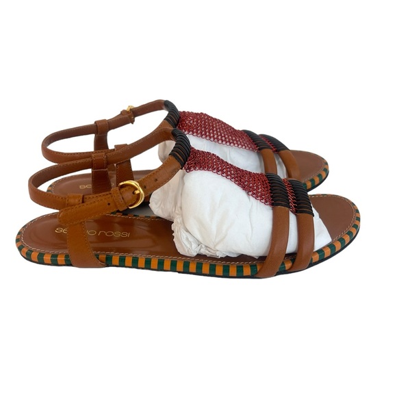 Sergio Rossi mesh ankle strap strappy sandals - Picture 2 of 8